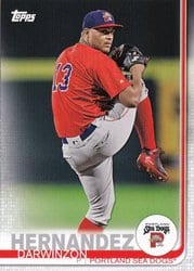 2019 Topps Pro Debut Base Set Darwinzon Hernandez #185 card