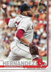 2019 Topps Update Base Set Darwinzon Hernandez #US205 card