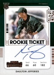2021 Panini Contenders Base Set Daulton Jefferies #135 card