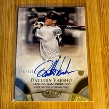 2021 Topps Tier One Break Out Autographs Daulton Varsho #BOA-DVA card