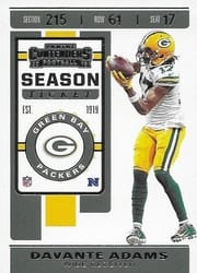 2019 Panini Contenders Base Set Davante Adams #68 card