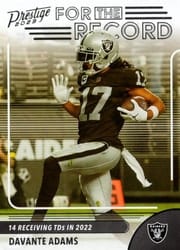 2023 Panini Prestige For the Record Davante Adams #8 card