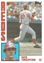 1984 Topps Base Set Dave Concepcion #55 card