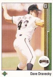 1989 Upper Deck Base Set Dave Dravecky #39 card