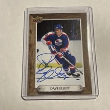 2024-25 Upper Deck Engrained Icons Beehive Portrait Signatures Dave Ellett #BH-DE card
