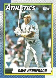 1990 Topps Base Set Dave Henderson #68 card