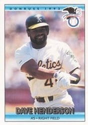 1992 Donruss Base Set Dave Henderson #21 card