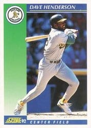 1992 Score Base Set Dave Henderson #5 card