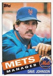 1985 Topps Base Set Dave Johnson #492 card