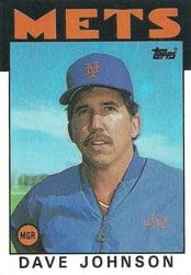 1986 Topps Base Set Dave Johnson #501 card