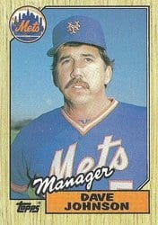 1987 Topps Base Set Dave Johnson #543 card