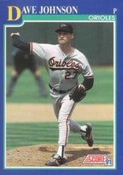 1991 Score Base Set Dave Johnson #506 card