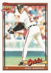 1991 Topps Base Set Dave Johnson #163 card