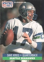 1991 Pro Set Base Set Dave Krieg #664 card