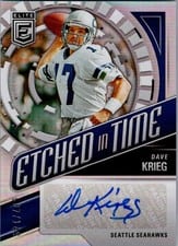 2024 Donruss Elite Etched in Time Signatures Dave Krieg #ETS-DKR card