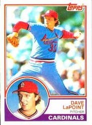 1983 Topps Base Set Dave LaPoint #438 card