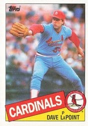 1985 Topps Base Set Dave LaPoint #229 card