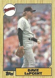 1987 Topps Base Set Dave LaPoint #754 card