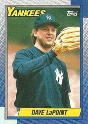 1990 Topps Base Set Dave LaPoint #186 card