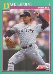 1991 Score Base Set Dave LaPoint #218 card