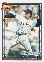1991 Topps Base Set Dave LaPoint #484 card