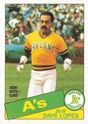 1985 Topps Base Set Dave Lopes #12 card