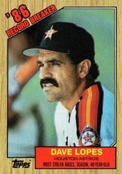 1987 Topps Base Set Dave Lopes #4 card