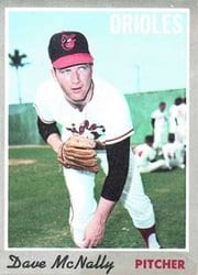 1970 Topps Base Set Dave McNally #20 card