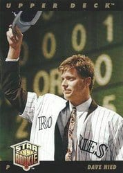 1993 Upper Deck Base Set Dave Nied #27 card
