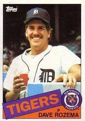 1985 Topps Base Set Dave Rozema #47 card