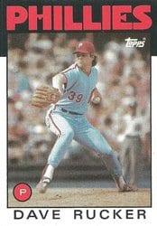 1986 Topps Base Set Dave Rucker #39 card