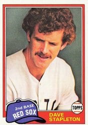 1981 Topps Base Set Dave Stapleton #81 card