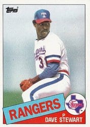 1985 Topps Base Set Dave Stewart #723 card