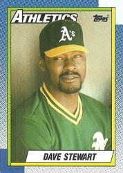 1990 Topps Base Set Dave Stewart #270 card