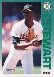 1992 Fleer Base Set Dave Stewart #268 card
