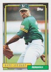 1992 Topps Base Set Dave Stewart #410 card