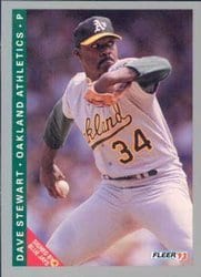 1993 Fleer Base Set Dave Stewart #669 card