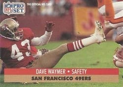 1991 Pro Set Base Set Dave Waymer #657 card