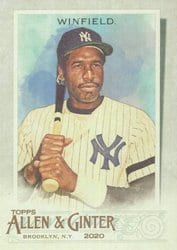 2020 Topps Allen & Ginter Base Set Dave Winfield #91 card