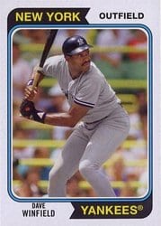 2020 Topps Archives Base Set Dave Winfield #166 card