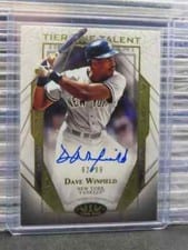 2022 Topps Tier One Talent Autographs Dave Winfield #T1TA-DW card