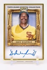 2024 Topps Gilded Collection Gold Frame Hall of Famers Autographs Dave Winfield #HAFA-DW card