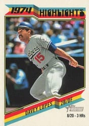 2023 Topps Heritage 1974 Highlights Davey Lopes #74H-8 card