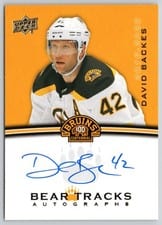 2023-24 Upper Deck Boston Bruins Centennial Bear Tracks Autographs David Backes #BT-DB card