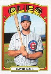 2021 Topps Heritage Base Set David Bote #506 card
