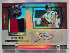 2021 Panini Legacy Legacy Patch Autographs David Carr #LPA-DC card