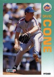 1992 Fleer Base Set David Cone #501 card