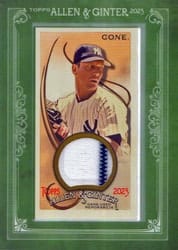 2023 Topps Allen & Ginter Framed Mini Relics David Cone #MFR-DC card