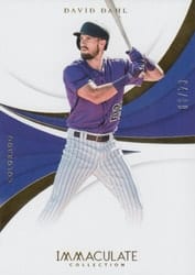 2018 Panini Immaculate Collection Base Set David Dahl #142 card