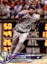 2018 Topps Base Set David Dahl #96 card